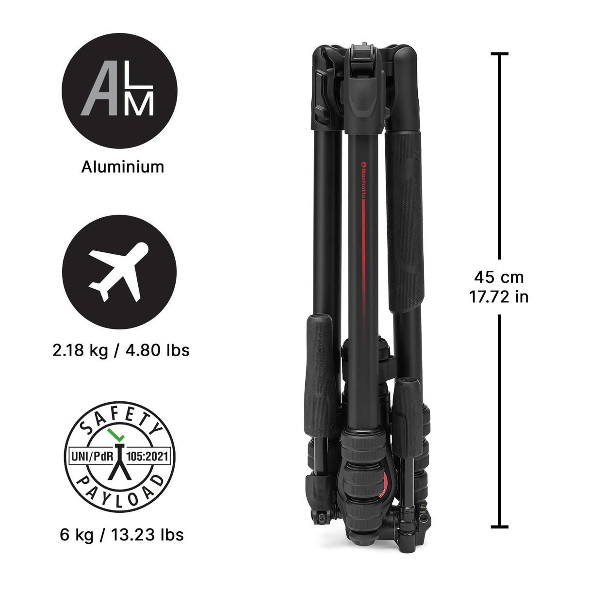 MANFROTTO Kit Trépied BEFREE GT Pro ALU + rotule 3D