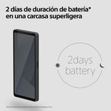 Sony Xperia 10 VII: OLED de 6,1" y 19,5:9 con 120 Hz, batería de 5000 mAh, Objetivo Ultra Gran Angular de 16 mm, Audio de 3,5 mm, Android 15, IP65/68, Doble SIM híbrida, Negro Carbón