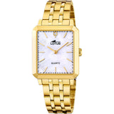 Lotus Reloj Mujer 18982/1 Square Series Caja de Acero Inoxidable 316l Dorado Correa de Acero Inoxidable 316l Dorado