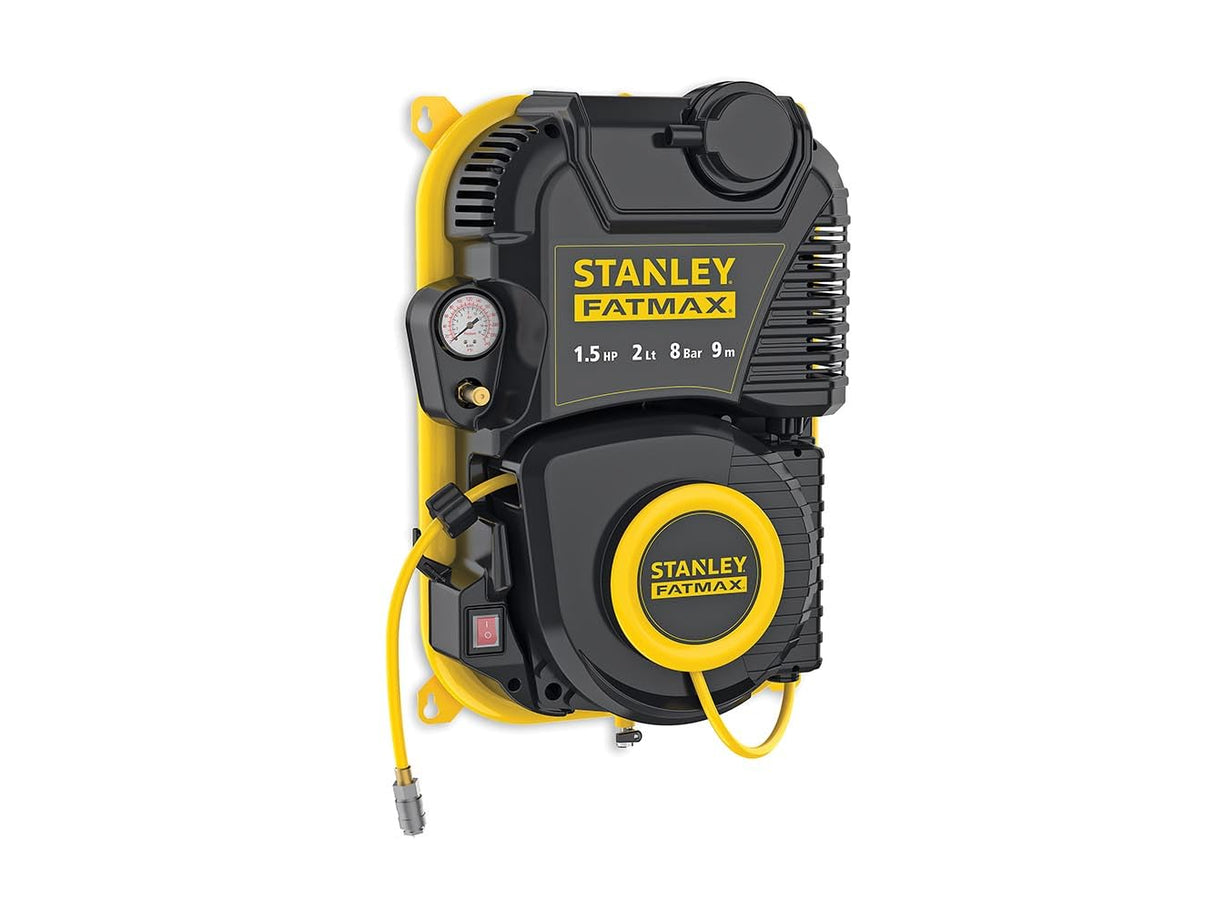 Stanley Fatmax – Walltech Pro Compresor de pared con depósito 2L, negro/amarillo