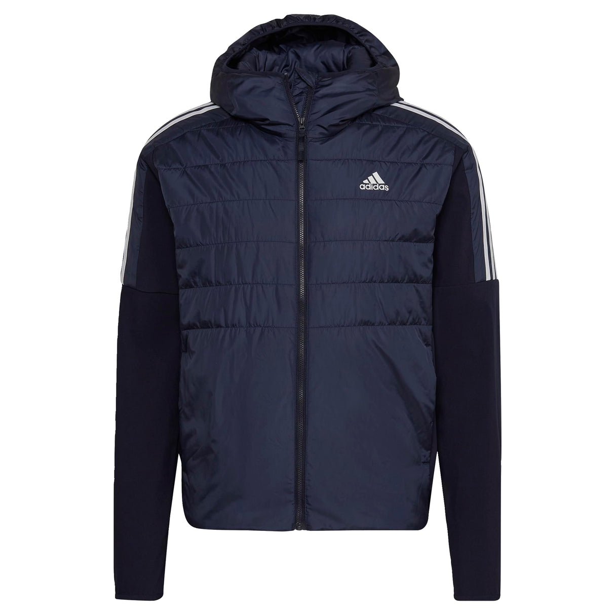 adidas Men's Essentials Insulated Hooded Hybrid Jacket (Midweight)