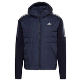 adidas Men's Essentials Insulated Hooded Hybrid Jacket (Midweight)