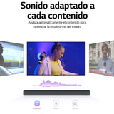 LG S65Q - Barra de Sonido Inteligente, 420W, 3.1 Canales, Sonido Envolvente DTS Virtual:X, Dolby Digital en Alta Resolución, Hi-Res 24bits/96kHz, Meridian Sound Music, Negro