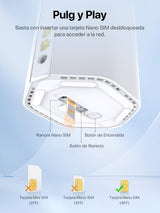 Tenda 5G01 - Router 5G SIM WiFi 6 1500Mbps, Módem 5G/4G LTE con Doble Banda, Ranura Tarjeta Nano SIM, Plug & Play, Puerto Gigabit WAN/LAN, 6 Antenas Internas, Mesh Wi-Fi+, 5G NR Router | Nivel Básico