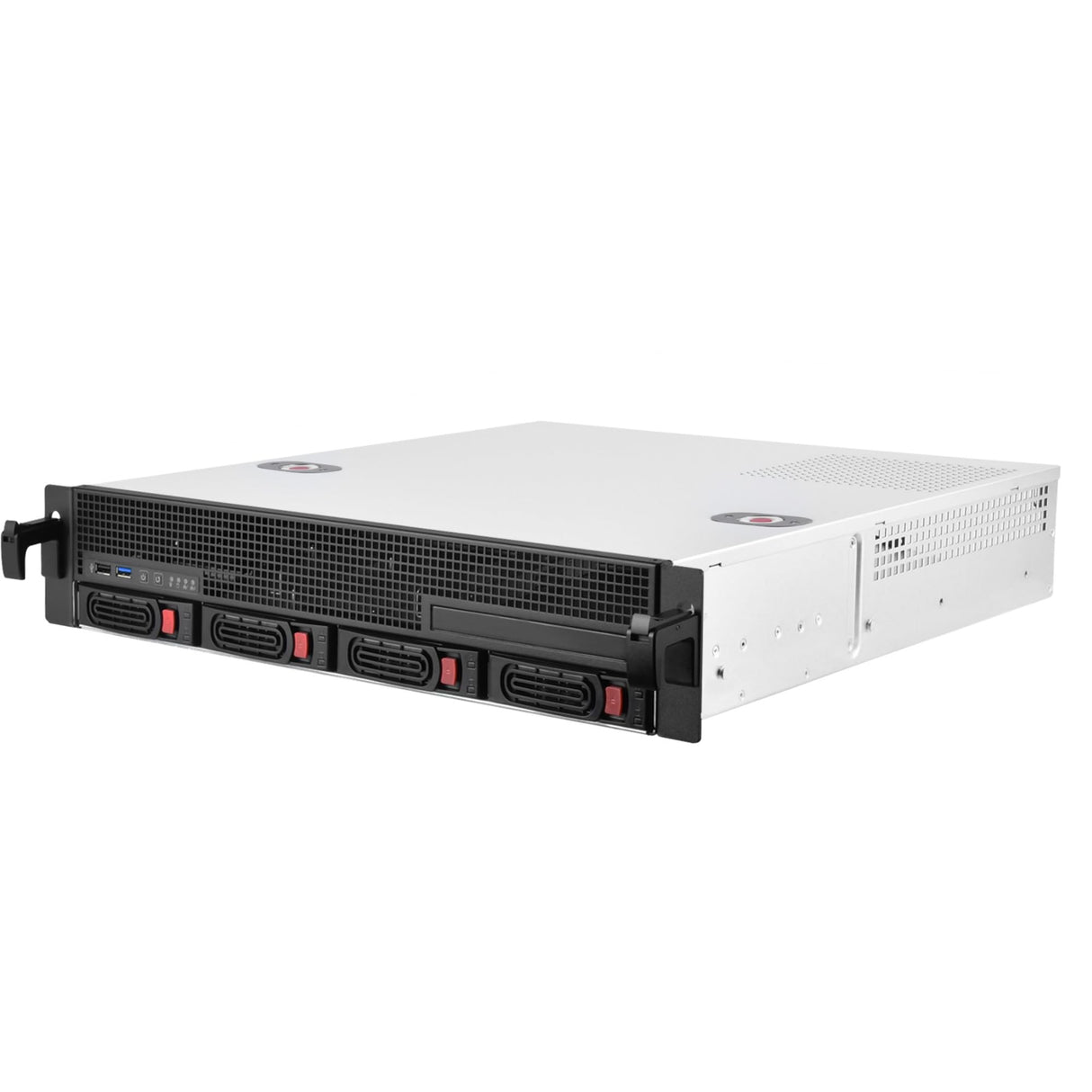 Silverstone SST-RM21-304 - Caja de Servidor de Montaje en Rack de 2U Compatible con 4X 2.5/3.5" SAS/SATA HDD/SSD