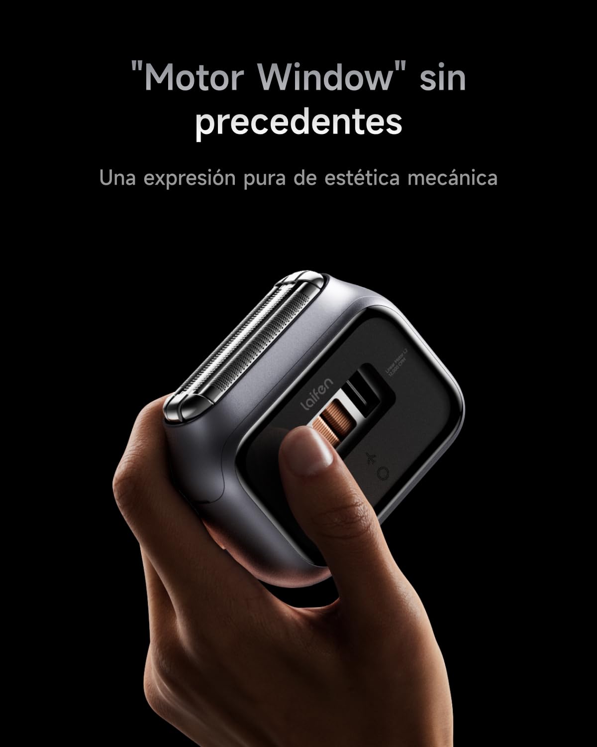 Laifen P3 Pro Afeitadora Eléctrica con Motor Lineal Patentado 12 000 cpm, 100 Min de Autonomía, Carga Rápida (3 min para 7 min de uso), Uso en Seco y Mojado, Ideal para Viajes (Gris Grafito)