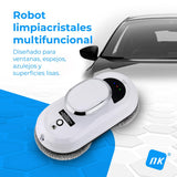 NK Robot Limpiacristales - Limpieza Inteligente, Detección de Bordes, Sistema Anticaídas y Diseño Multifuncional para Ventanas, Espejos y Azulejos