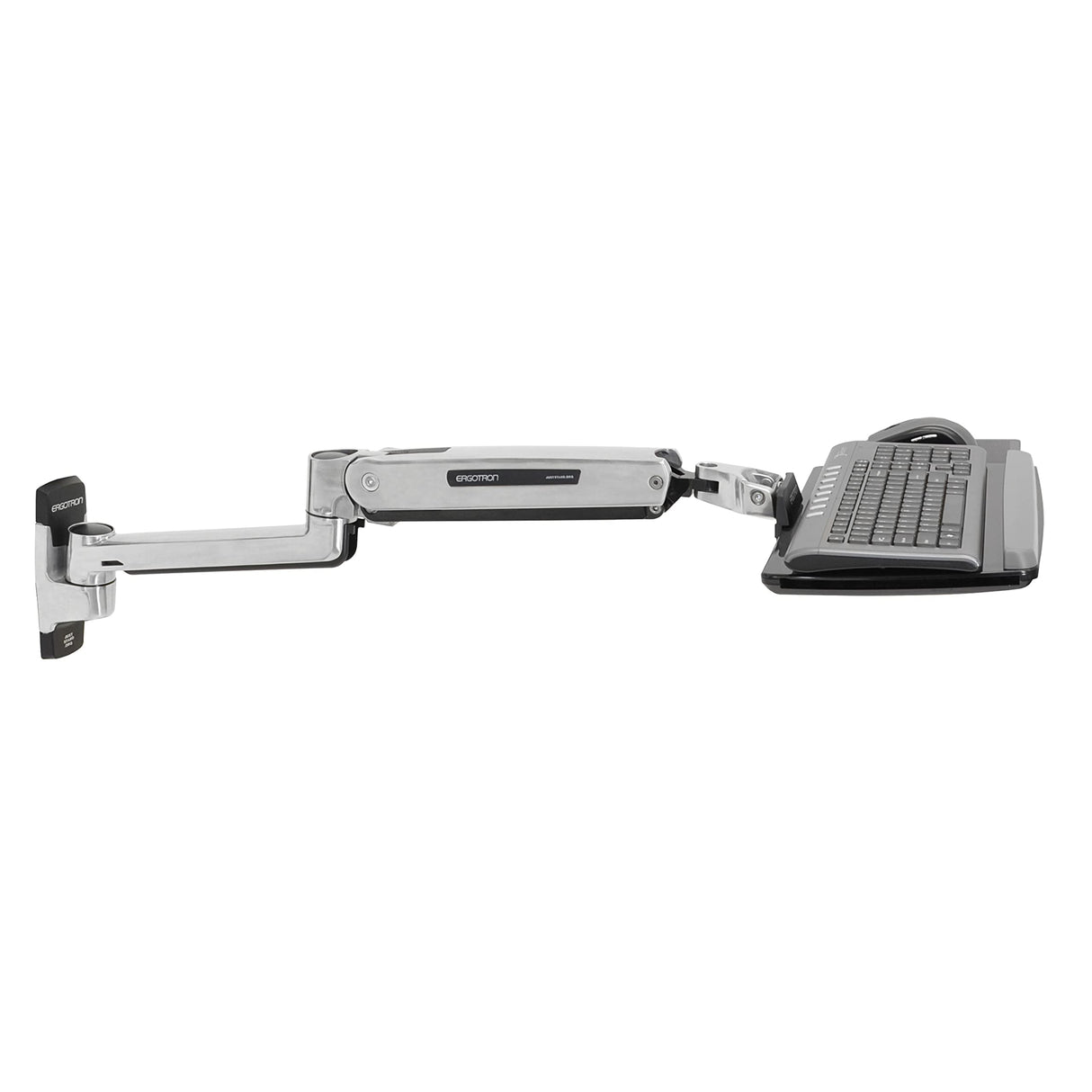 Ergotron LX Sit-Stand Wall Mount Keyboard Arm - Wall Mount for Keyboard/Mouse - Aluminium - Polished Aluminium - Wall-mountable - for P/N: 45-353-026