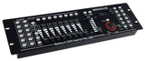 Controlador DMX Showlite Master Pro 192 canales, control profesional de iluminación, conexión USB para datos, hasta 240 memorias de escenas, entrada MIDI estándar de 5 pines.