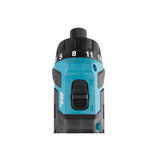 Makita DF032DSAJ drill Negro, Azul 1 kg - Taladro eléctrico (1 cm, 2,8 cm, 35 Nm, 21 Nm, 2,5 m/s², 450 RPM)