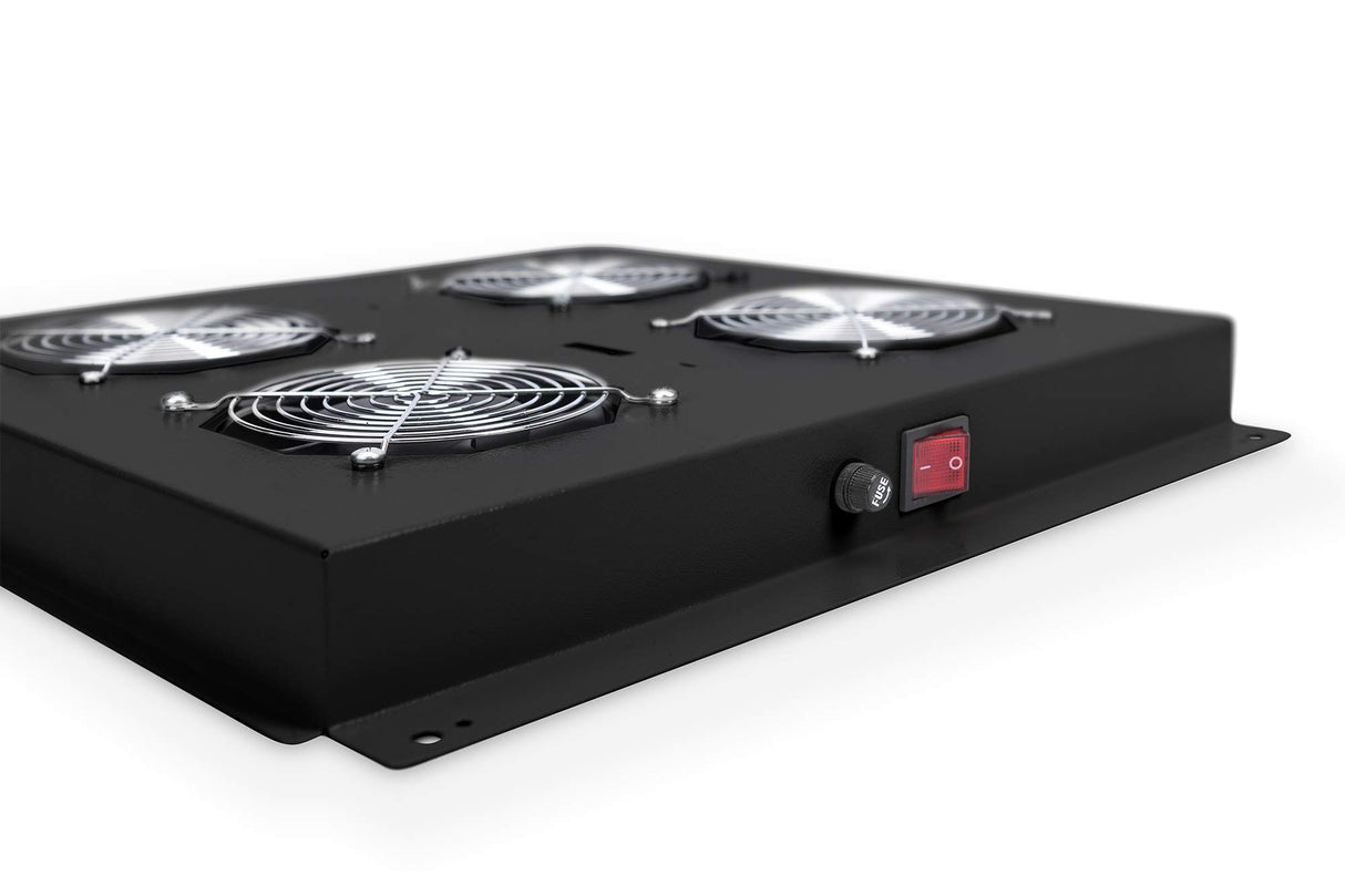 Digitus DN-19 FAN-2-B-N Panel del ventilador - Accesorio de rack (Panel del ventilador, Negro, 2 Ventilador(es), 4,6 m³/h, 1,8 m, IP20)