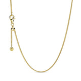 Pandora Icons Collar chapado en oro de 14 quilates con cierre deslizante, 60