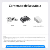 DJI Flip,Drone con cámara 4k adulto, mini drone con cámara, < 249g, drone función sígueme, 13km transmisión de vídeo, arranque manual,retorno automático,31min tiempo de vuelo,con delantal ((RC 2))