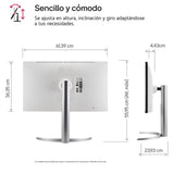 LG 27UQ850V-W - Monitor Ultrafine, 27 Pulgadas, 16:9, 3840x2160, HDMIx1, AMD FreeSync, Clasificación F, USB-C, 5 ms Nano IPS, Blanco
