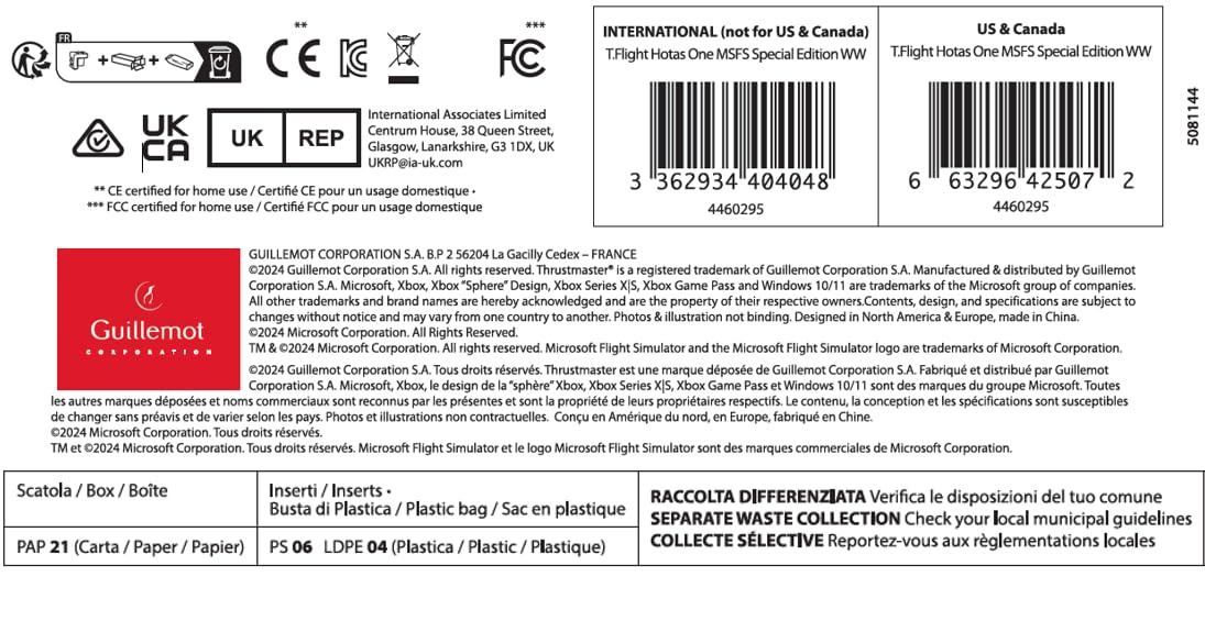Thrustmaster T.Flight Hotas One Microsoft Flight Simulator Edition – con la licencia oficial de Microsoft Flight Simulator en Xbox Series X|S y PC