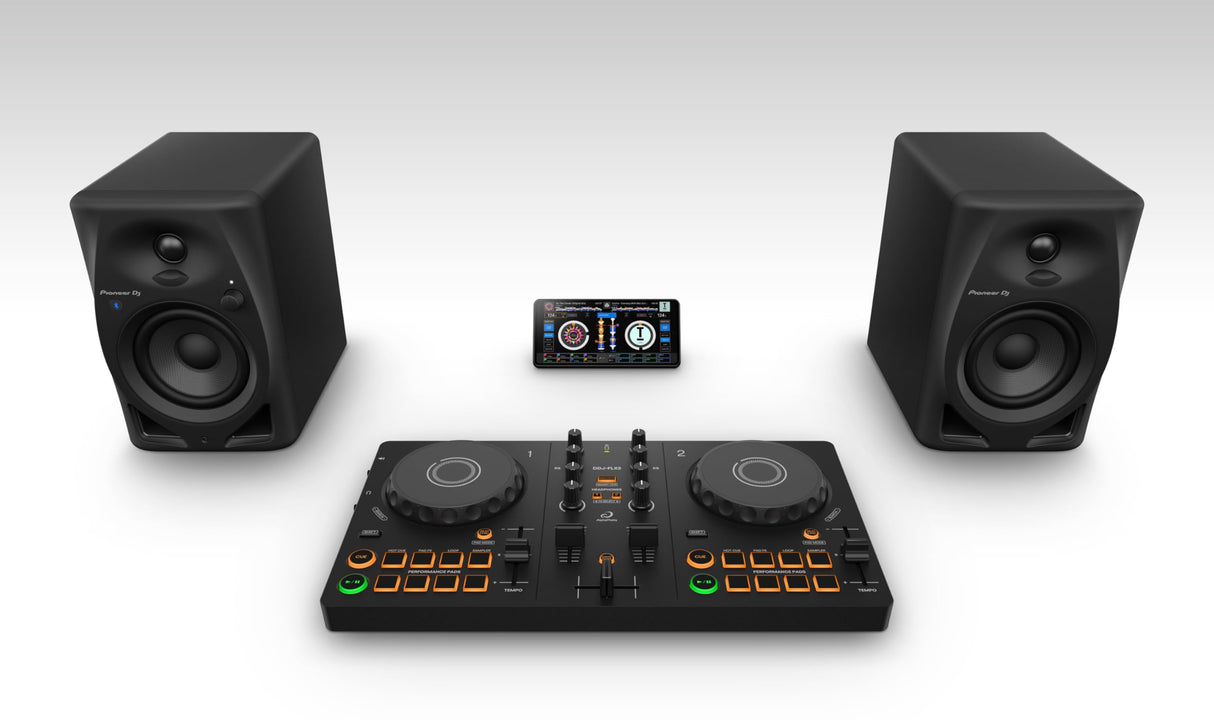 AlphaTheta Pioneer DJ DDJ-FLX2. Controlador portatil, de 2 Canales, alimentación por USB y con Diseño Profesional – Compatible con Servicios de Streaming Musical – Ideal para Nuevos DJs
