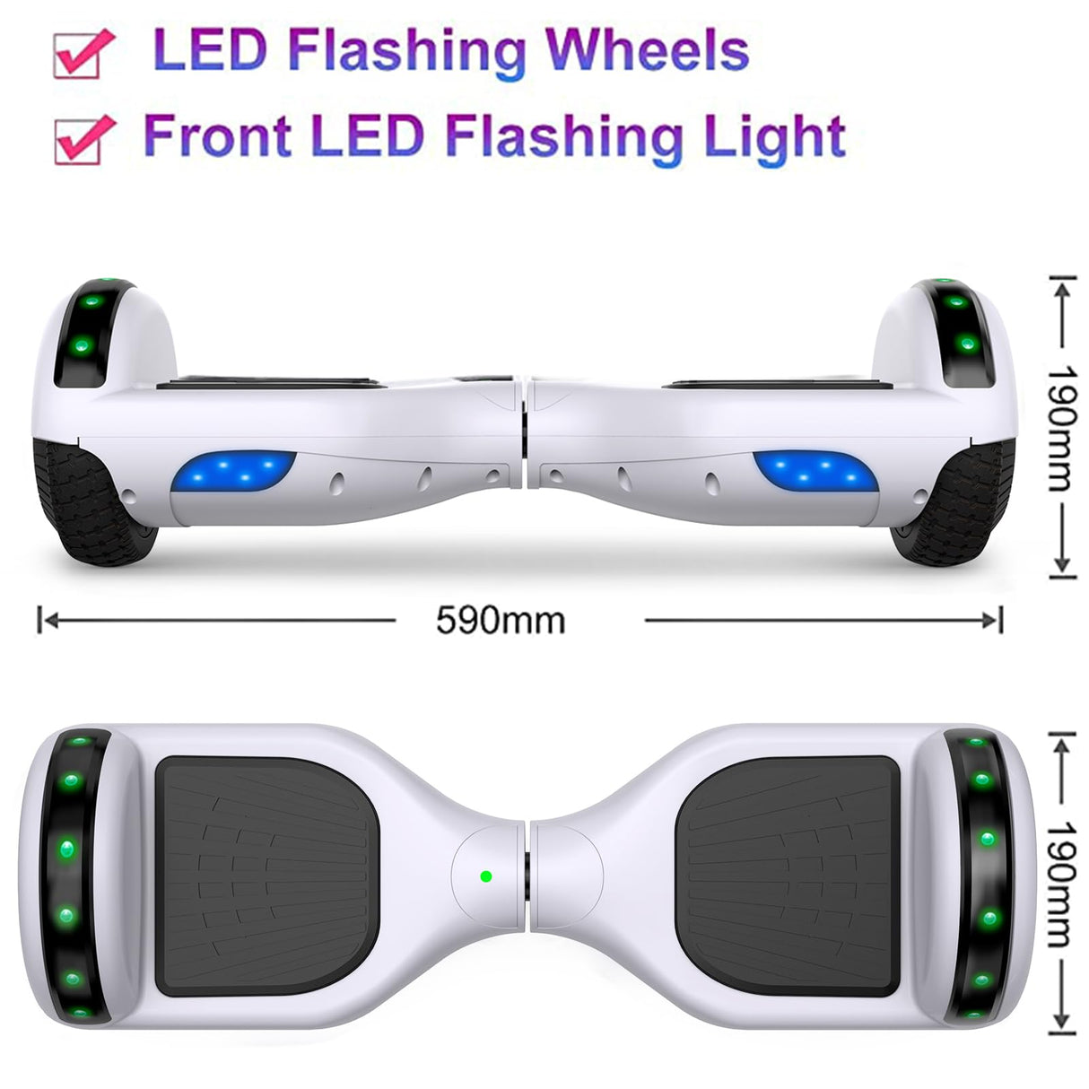 Hoverboard for kids, hoverboard with Bluetooth speaker, powerful dual motor, LED lights, best choice for kids