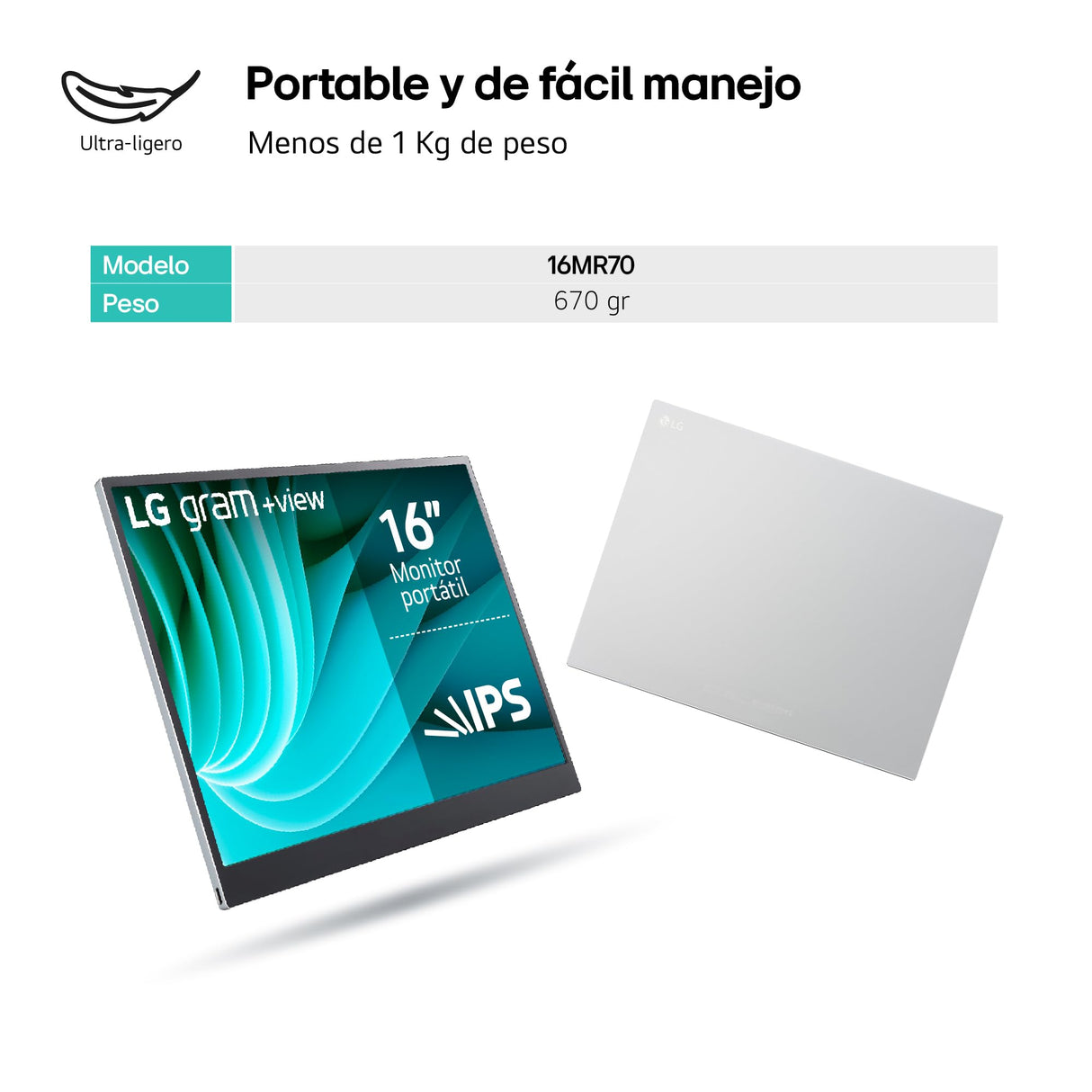 LG Monitor 16MR70.ASDWU 2560 x 1600 px 16" IPS 60 Hz