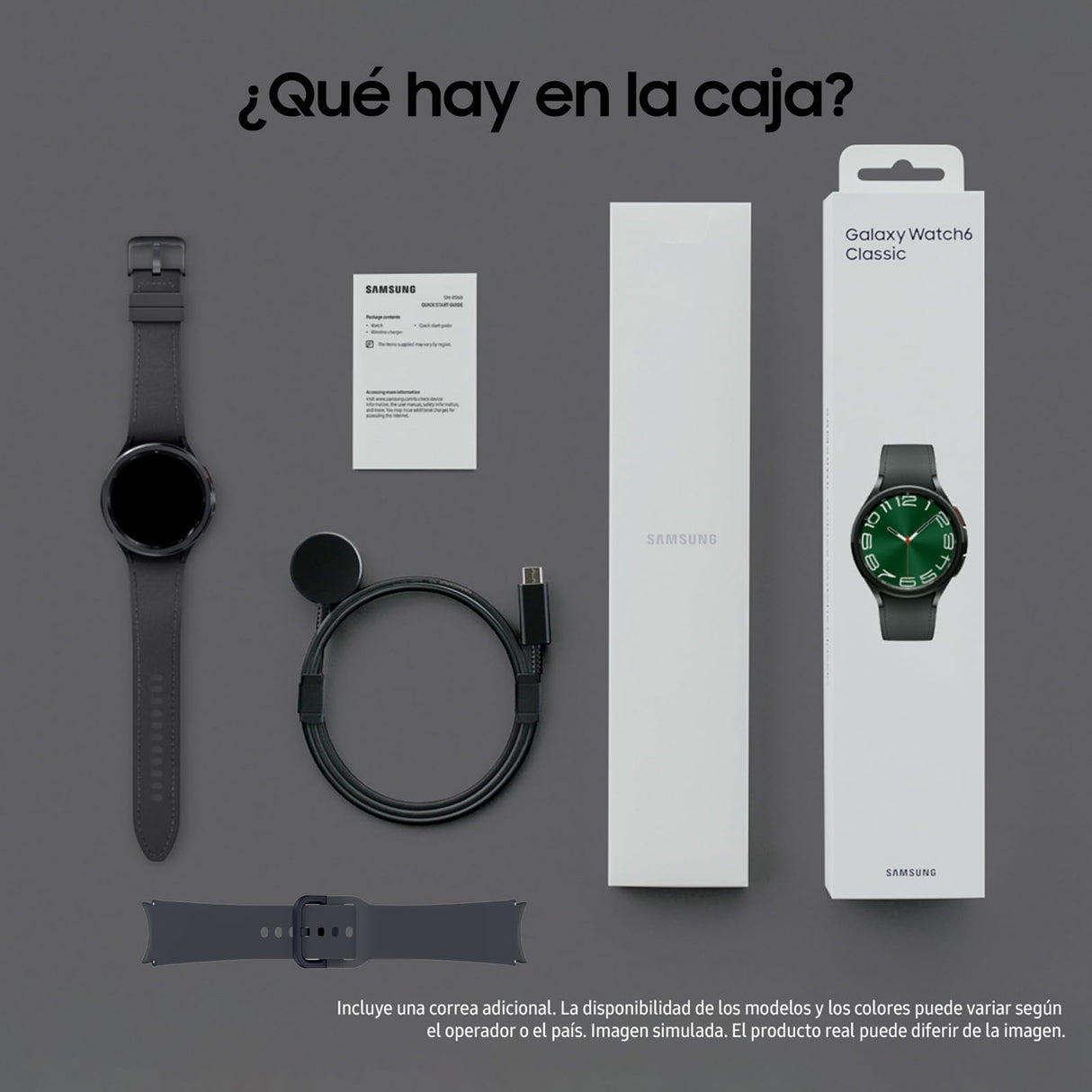 Samsung Galaxy Watch6 Classic Bluetooth, 47 mm + Correa de recambio - Smartwatch, Control de Salud, Seguimiento Deportivo, Batería de Carga Rápida, Negro (Versión Española)
