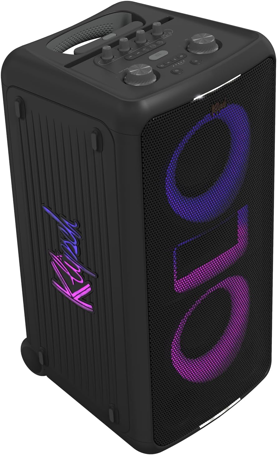 Klipsch Miami Music City Party Speaker - Six Light Show Settings, 18 Hour Battery Life, IPX4 Rated, Pole mountable, Trolley Wheels and Retractable Handle