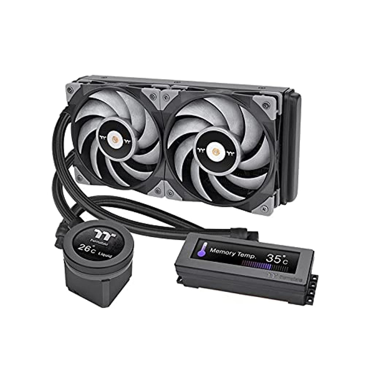 Thermaltake Floe RC Ultra 240 CPU & Memory AIO Liquid Cooler/All-In-One Liquid Cooler/LCD Display/Wasserkühlung/Gif Dateien / 2 * 12cm Lüfter