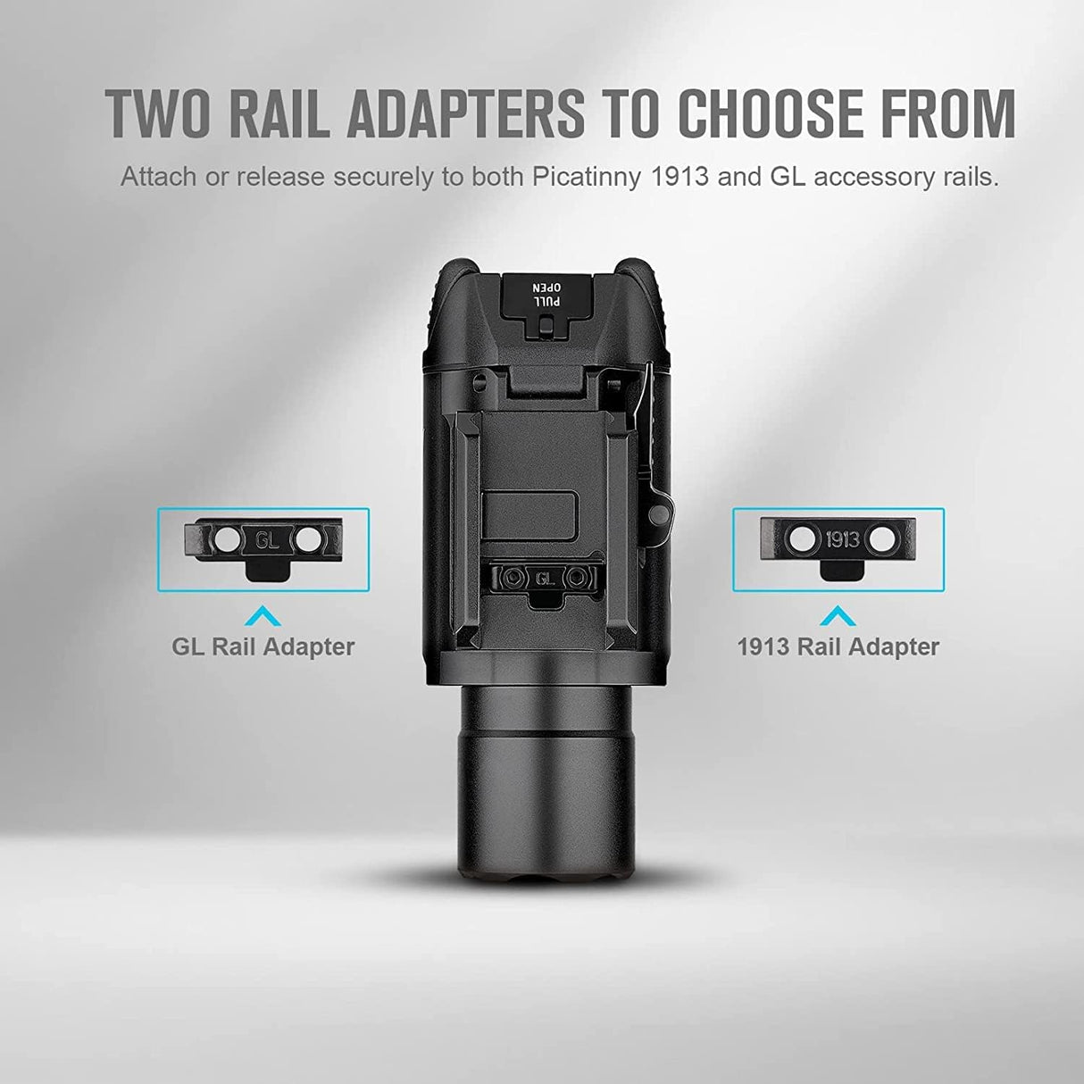 OLIGHT Valkyrie Turbo Linterna Táctica de Alta Potencia 250 Lúmenes 530 Metros Compatible con Raíles para la Iluminación Actividades Deportivas(Negro)