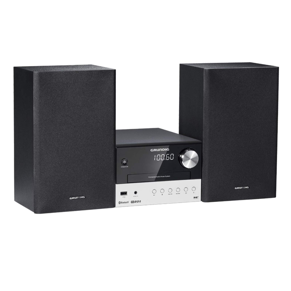 Grundig - Cms 1050 Dab+ BT kompakt Micro anlage (Bluetooth, cd-mp3-wiedergabe, USB anschluss) Schwarz/Silber