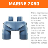 Bushnell 7X50 Marine PL62060, Unisex-Adult, Azul, Normal