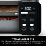 Ninja Combi Olla eléctrica multifunción 12 en 1, Horno, Freidora de aire, comidas familiares en 15 min*, incluye bandeja para hornear, fuente de horno y guía de recetas, gris, SFP700EU