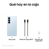 Samsung Galaxy S26, 256GB, Teléfono Móvil con Galaxy AI, Cámara 50MP, 12GB RAM, Batería 4300mAh, Garantía del Fabricante 3 Años + 1 Año Extra, Color Azul Cielo (Versión Española)