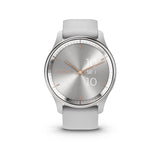 Garmin Vivomove Trend, Elegante Smartwatch Híbrido de 40 mm con Sofisticado Aspecto Analógico, Bisel de Acero Inoxidable y Funciones Inteligentes, Plata Gris