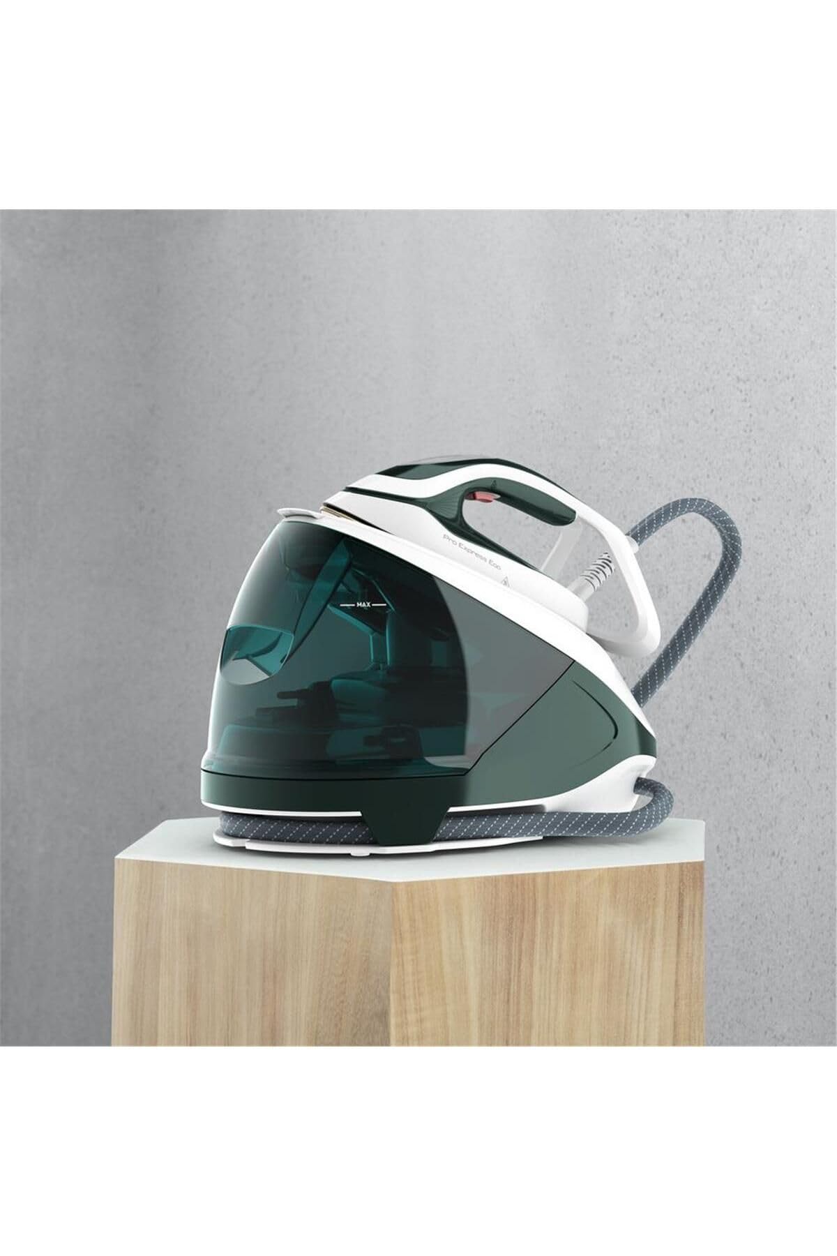 Tefal Pro Express Eco GV9E21E0 - Plancha de vapor (2200 W, presión de 7,5 bar, 560 g/min, vapor continuo, 140 g/min, modo ecológico, colector de cal, tecnología Smart Temp), color verde bosque