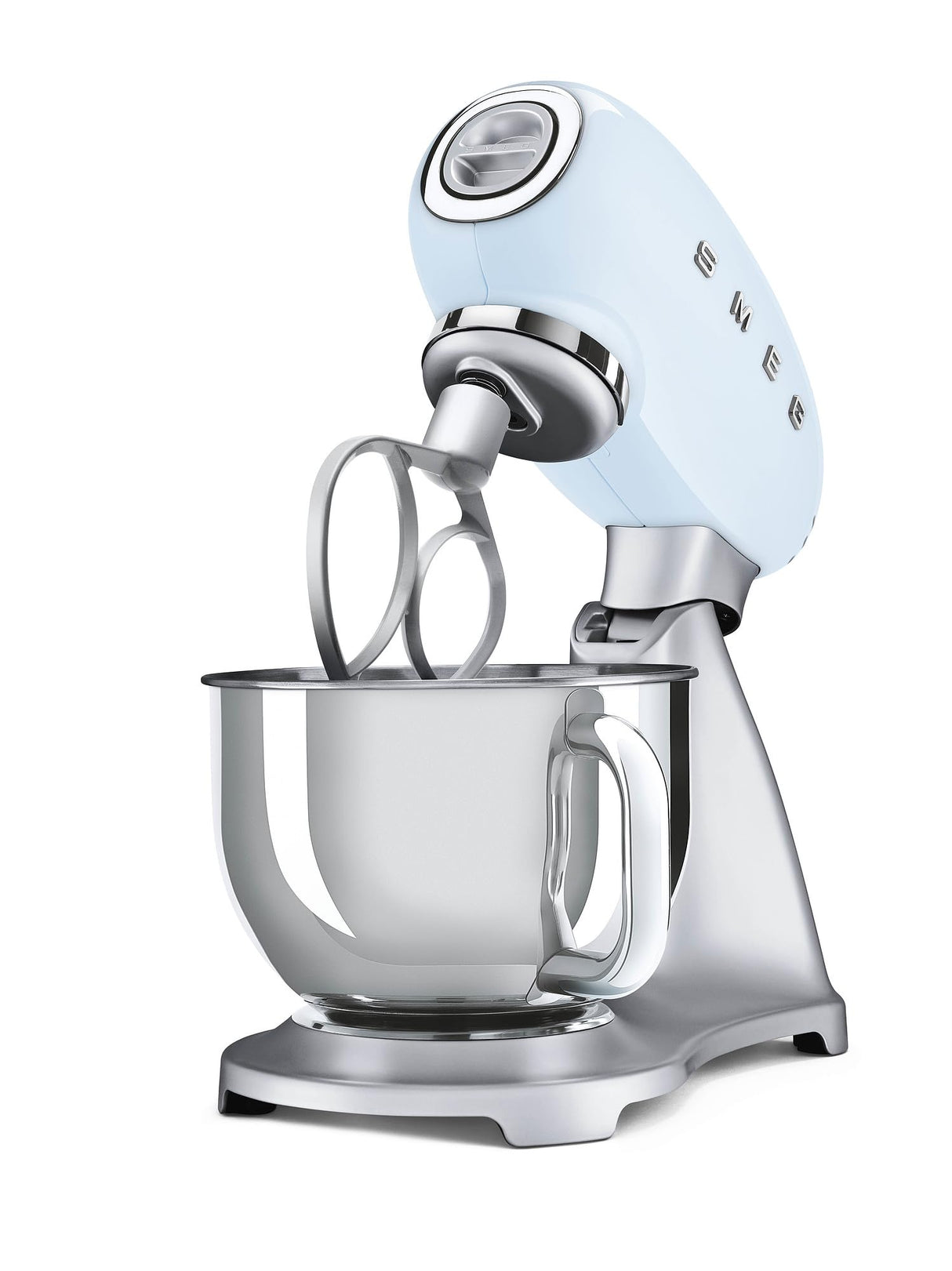 SMEG smf02pbeu Batidora de pie, 800 W, 4.8 litros, Plastic, 10 Velocidades, Azul