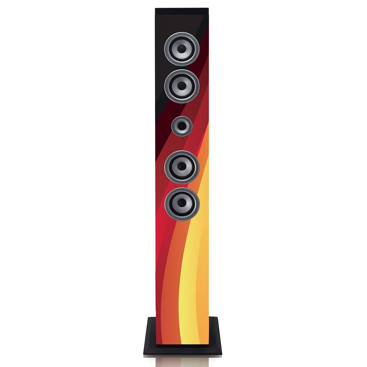 Lenco ICES IBT-6 - Altavoz de pie con Bluetooth, 40 W RMS, Radio PLL FM, Entrada USB, Ranura para Tarjeta SD, Entrada Auxiliar, con Mando a Distancia, Alemania