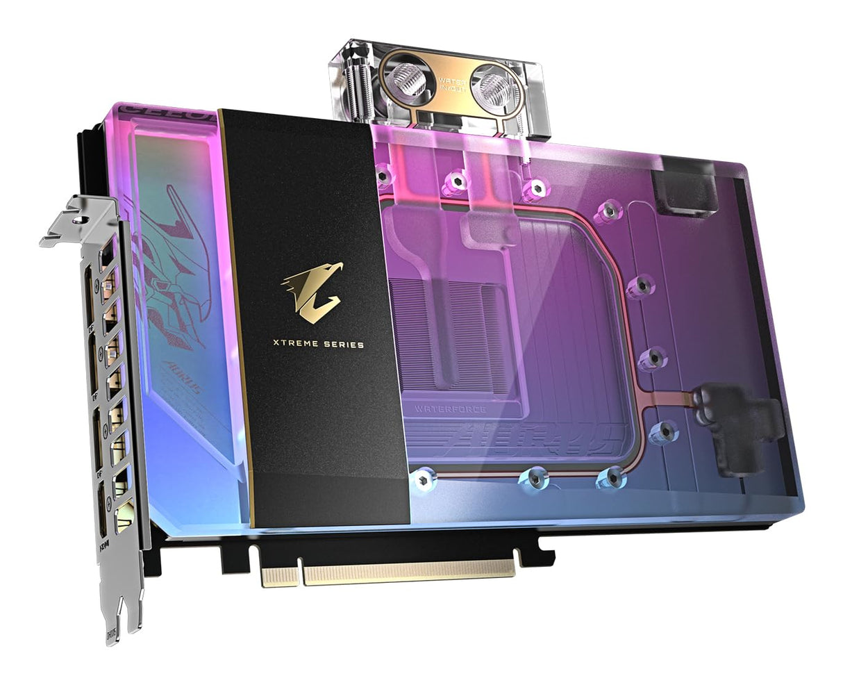 GIGABYTE AORUS GeForce RTX 5090 XTREME WATERFORCE WB 32G Tarjeta Gráfica - 32 GB GDDR7, 512 bits, PCI-E 5.0, 2655 MHz Frecuencia Base, 3 x DP 2.1a, 1 x HDMI 2.1b, NVIDIA DLSS 4, GV-N5090AORUSX WB-32GD
