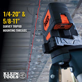 Klein Tools 93LCLS - Nivel láser de línea cruzada con punto de plomada, autonivelante, incluye abrazadera de montaje magnética