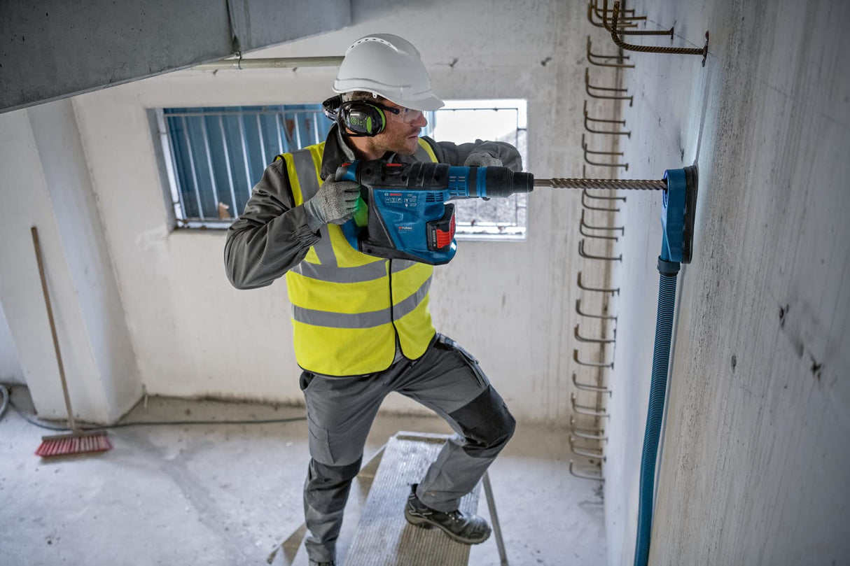 Bosch Professional BITURBO GBH 18V-40 C - Martillo perforador a batería (Brushless, 18V, 9,0 J, Ø máx. hormigón 40 mm, SDS max, 2 baterías ProCORE 5.5Ah, en XL-BOXX)