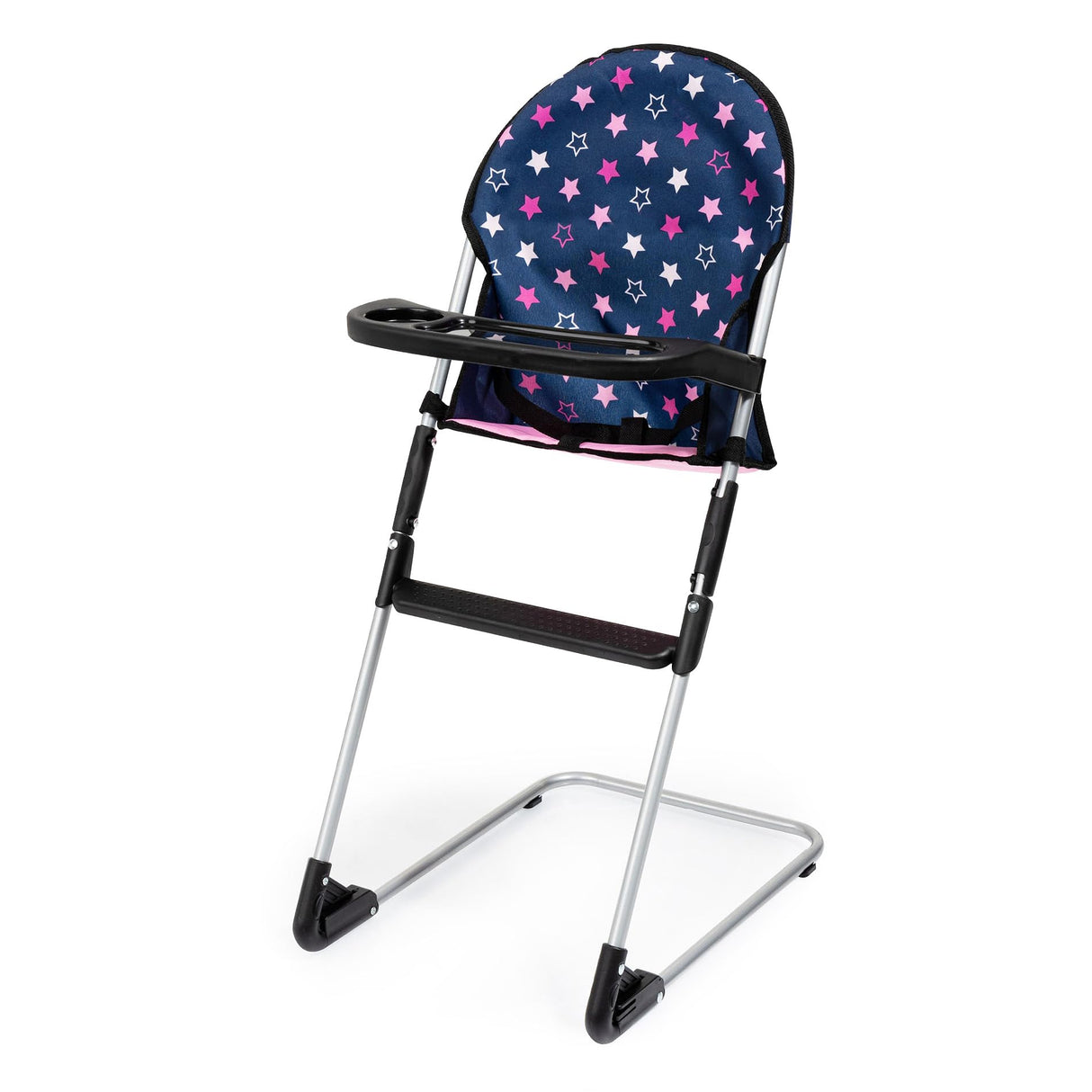 Bayer Design 17016AD Cochecito de muñeca XEO, Convertible, Regulable en Altura, Trona para muñeco bebé, Bolsa, Saco de Dormir, Gimnasio Actividades, Accesorios