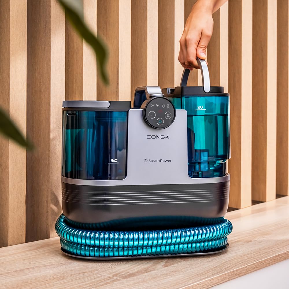 Cecotec Limpiador Aspirador de Tapicerias y Alfombras Conga 7000 Carpet&Spot Clean Steam XXL, 1700W, Limpieza 3en1, Deposito 1600ml agua limpia y 950ml agua sucia, Radio de acción 7m
