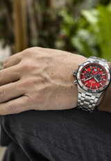 Festina Reloj Hombre F20670/5 Chrono Bike Caja de Acero Inoxidable 316l Plateado Correa de Acero Inoxidable 316l Plateado
