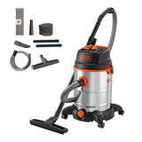 Black+Decker Aspirador Multiuso BXVC30XTDE de sólidos y líquidos con Toma para Herramientas eléctricas integrada (1600 W, 30 l)