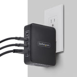 StarTech.com Cargador USB-C/USB-A de Pared GAN PD 140W 3xUSB-C/1xUSB-A - Cargador Internacional para Portátil - Tipo C PD 3.1