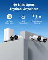 eufy Security eufyCam E330 (Profesional) con 4 cámaras, Seguridad 4K, grabación Continua, enchufable, NVR con Wi-Fi, Disco Duro de 1 TB, 10 Canales, Almacenamiento Local, sin cuota mensual