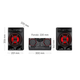 LG CK43N - Microcadena XBOOM, Sistema de Sonido 300W, Bluetooth, USB, Entrada Aux, Sincronización TV, Control de Fiesta, Ecualizador, Reproductor MP3, Audio Potente para Casa y Fiestas, Negro