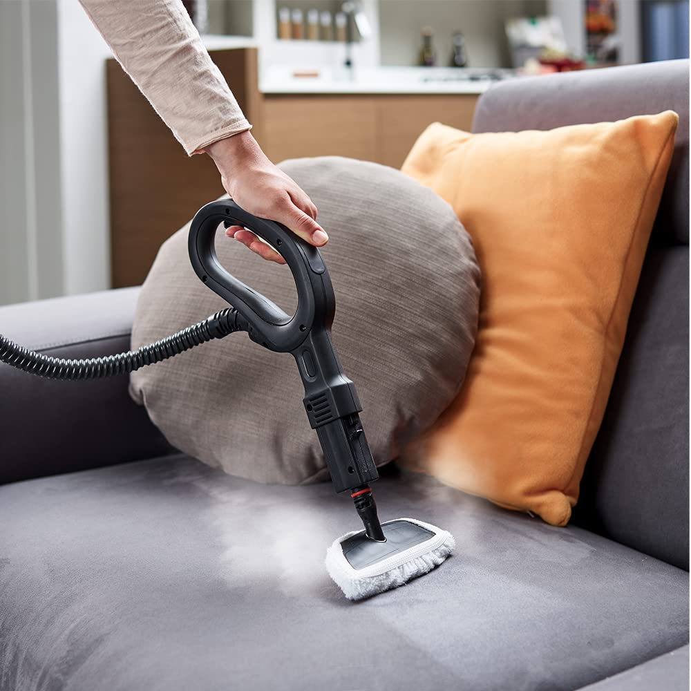 Polti Vaporetto Smart 100 T, Limpiador a Vapor con Caldera de Alta Presión de 4 Bares, Potencia Máxima 1500 W, Autonomía Ilimitada y Recarga Continua, 9 Accesorios Incluidos, Blanco y Turquesa