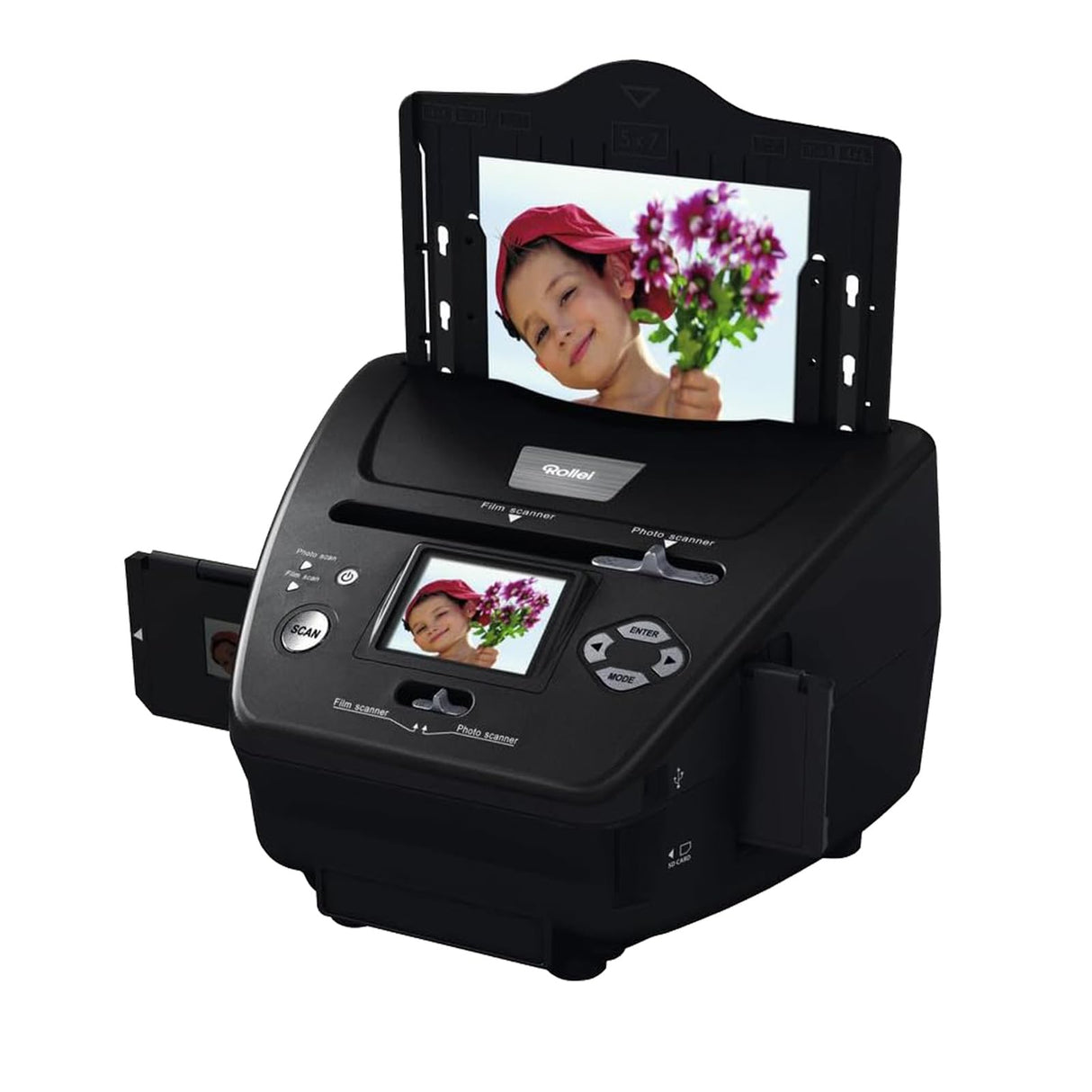 Rollei PDF S 240 SE Escáner Fotos, Convertidor de Diapositivas y Negativos Fotográficos 35mm 135/Fotos Antiguas (3R/4R/5R)/Tarjeta de Visita a Digital de Ordenador en Casa y Oficina