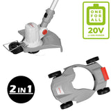 IKRA 2en1 cortabordes cortacésped sin Cable IART 2030 F Incl. batería, Cargador y 3 carretes de Hilo