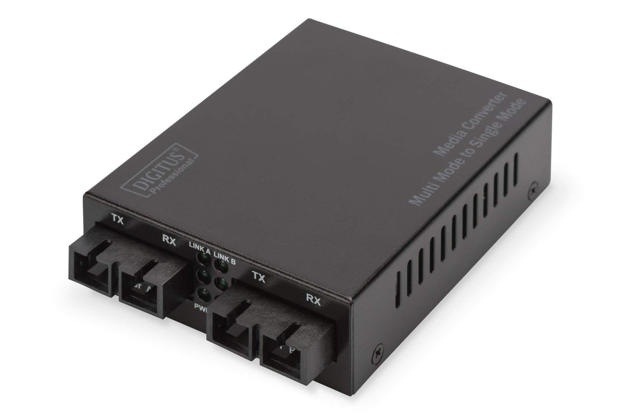Digitus DN-82124 convertidor de Medio 1000 Mbit/s 1310 NM Multimodo, Monomodo Negro - Convertidor de Red (1000 Mbit/s, 1000Base-SX, 1000Base-SX, Gigabit Ethernet, 1000 Mbit/s, 1000BASE‑SX)
