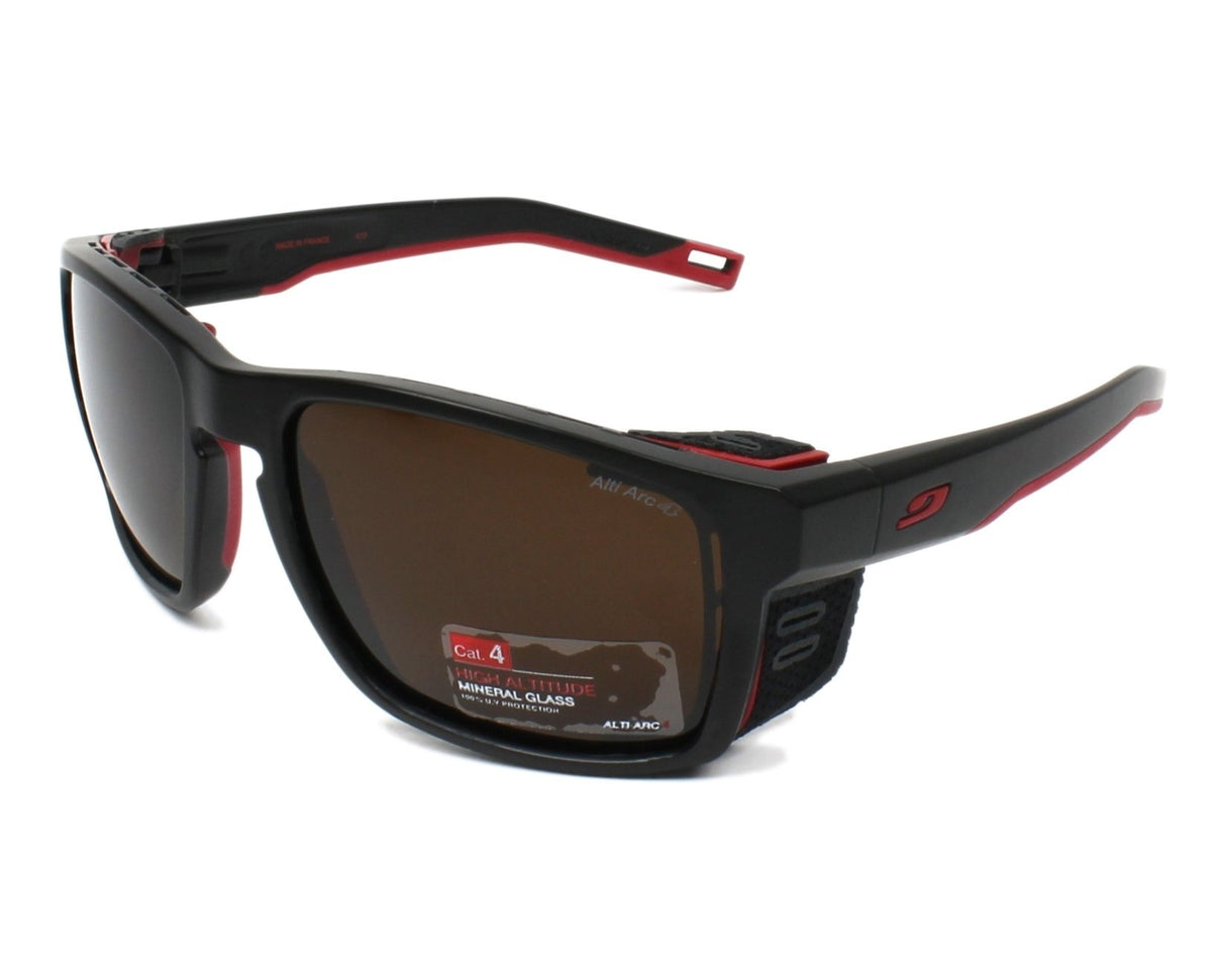 Julbo Shield Gafas DE Sol, Mate TE Negro/Naranja SECURIT, Talla única Unisex Adulto