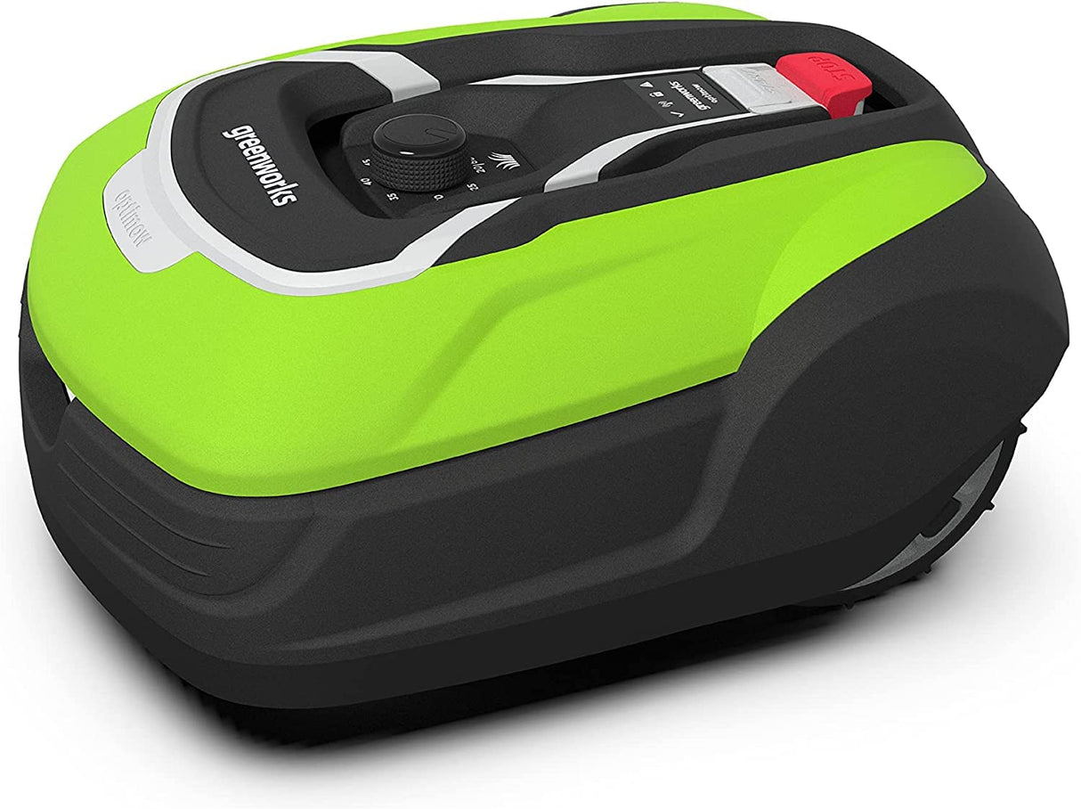Greenworks Optimow 15 robot cortacésped para áreas hasta 1500m2, pendiente 35%, muy silencioso, 4G controlado, características de seguridad avanzadas, protección robo, 3 años de garantía
